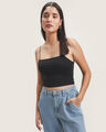 Crop Top Tirantes,NEGRO