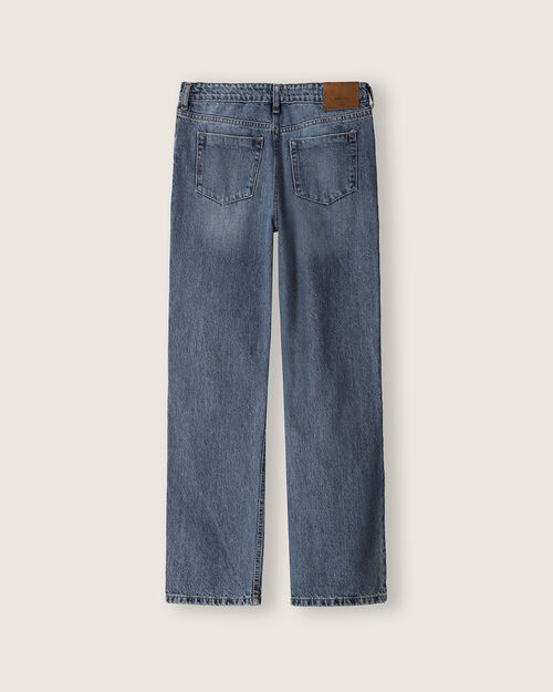 Jeans Straight Azul Acero