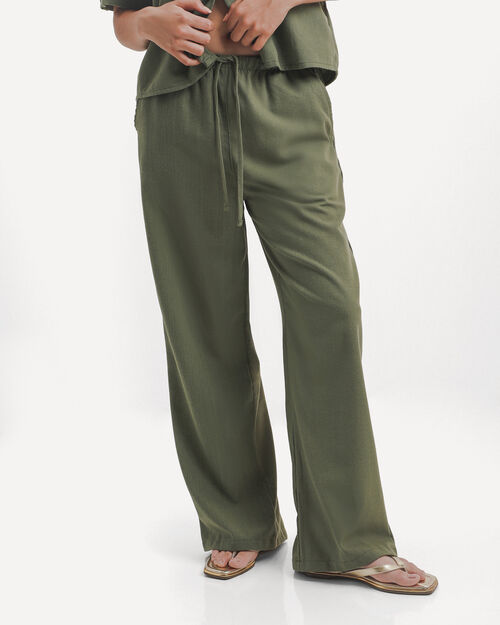 Pantal&oacute;n Verde Lino