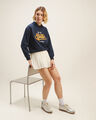 Sudadera Cerrada Estampada,AZUL MARINO