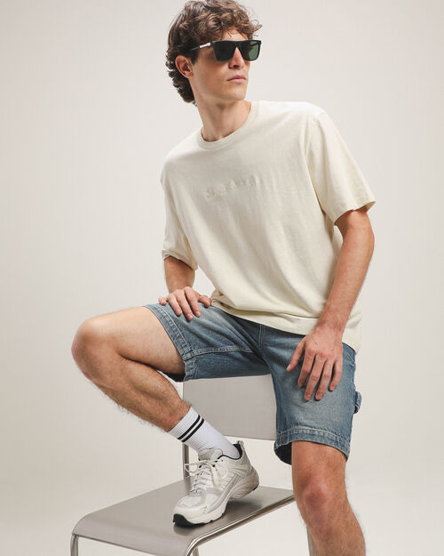 Playera Beige Con Bordado