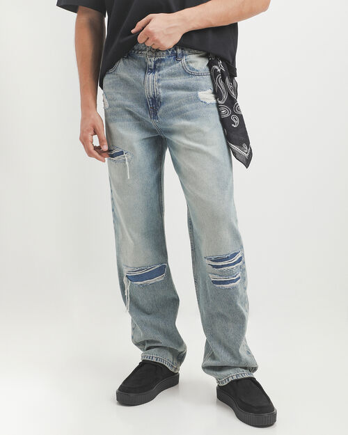Jeans Wide Leg Azul
