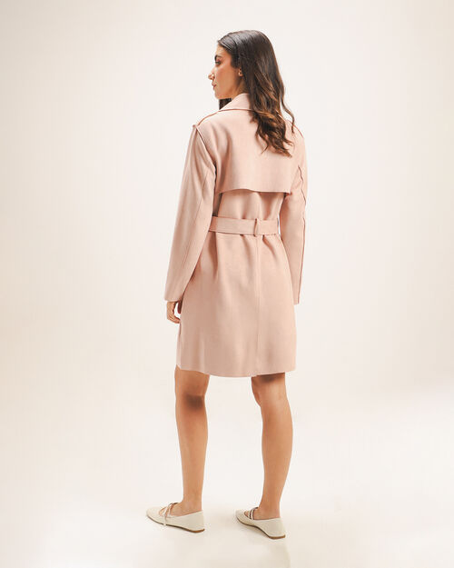 Gabardina Midi Rosa