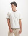 Playera Beige Gr&aacute;fico,CRUDO