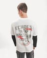 Playera Gris Gr&aacute;fico,BLANCO HUESO