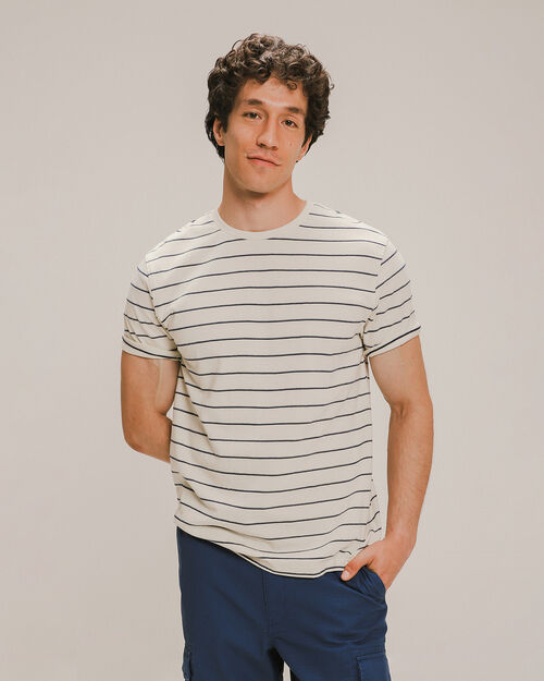 Playera Manga Corta Beige