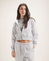 Sudadera Abierta Rosa,GRIS CLARO