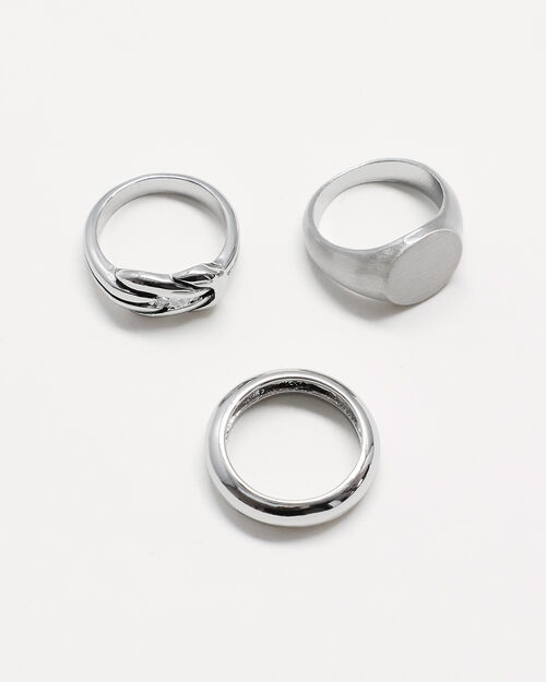 Set Anillos Plata
