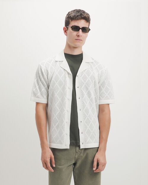 Camisa Beige Tejida