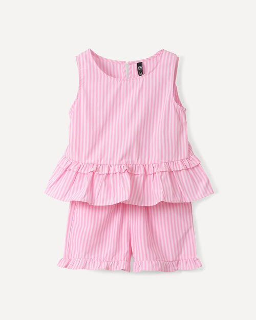Conjunto Rosa Blusa Y Short