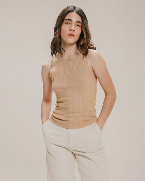 Top De Tejido Beige