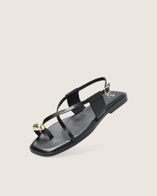 Sandalia Plana Negra