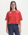 Playera Cropped Monster Inc,ROJO
