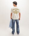 Playera Relaxed Azul,CREMA