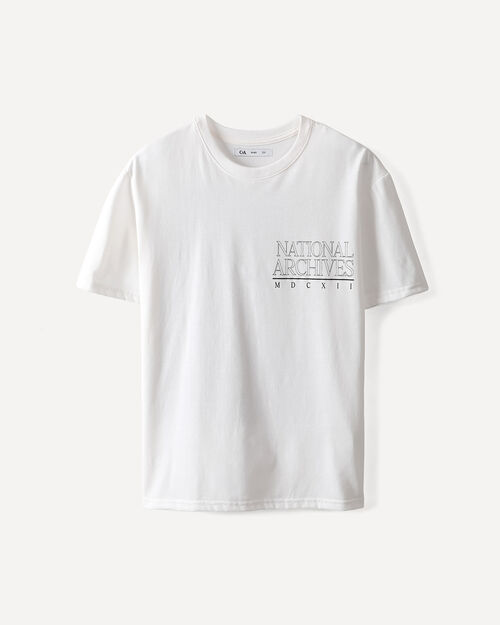 Playera Blanca Relaxed