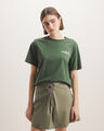 Playera Gr&aacute;fico Rosa,VERDE BOSQUE