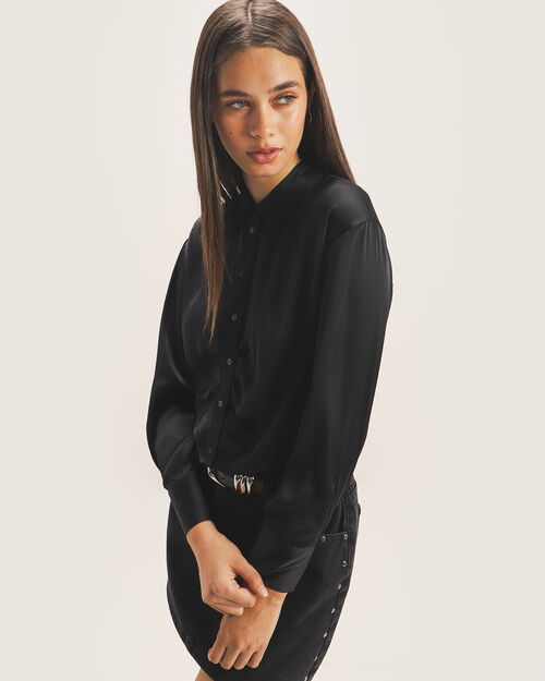 Camisa Negra Cropped