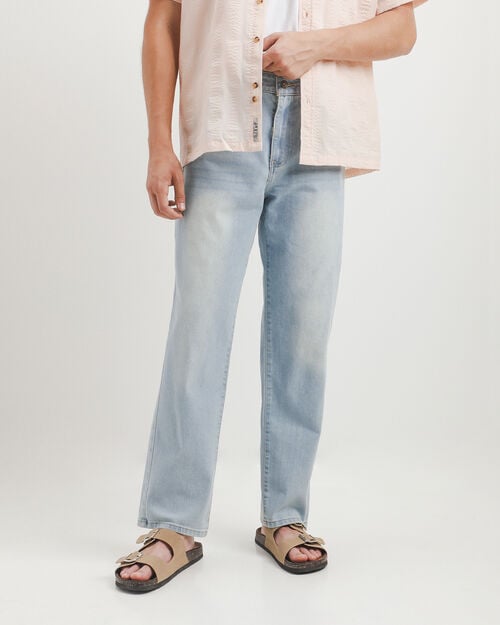 Straight Jeans Azul
