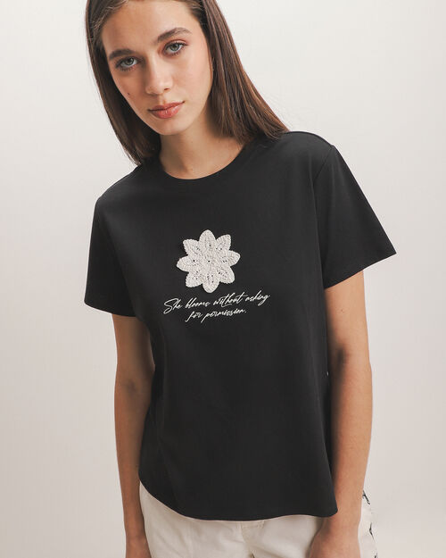 Playera Dise&ntilde;o Crochet