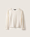 Blusa Beige Volantes,CREMA