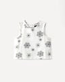 Top Estampado Flores,BLANCO HUESO