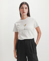 Playera Amarilla Estampada,CRUDO