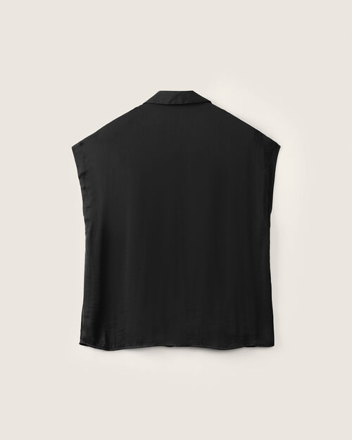 Camisa Negra Satinada