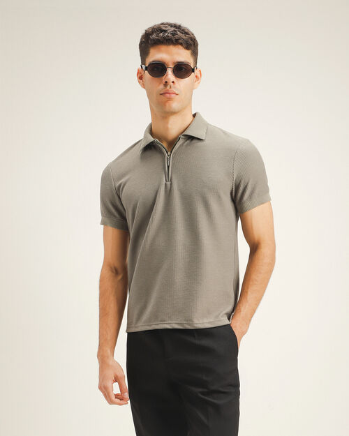Polo Olivo Manga Corta