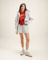 Playera Beige Estampada,ROJO