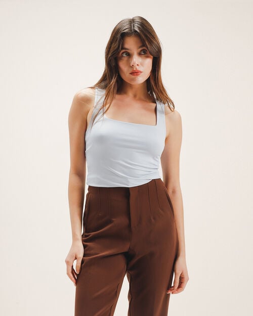 Top B&aacute;sico Azul