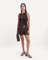 Short Falda Caf&eacute;,CAFE