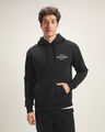 Hoodie Relaxed Estampada,NEGRO