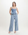 Jeans Wide Leg Pinzas,AZUL CIELO