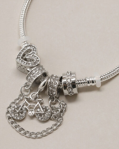 Pulsera Charms Plateada