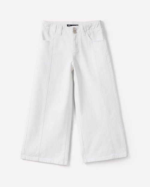 Pantal&oacute;n Blanco Fit Wide Leg