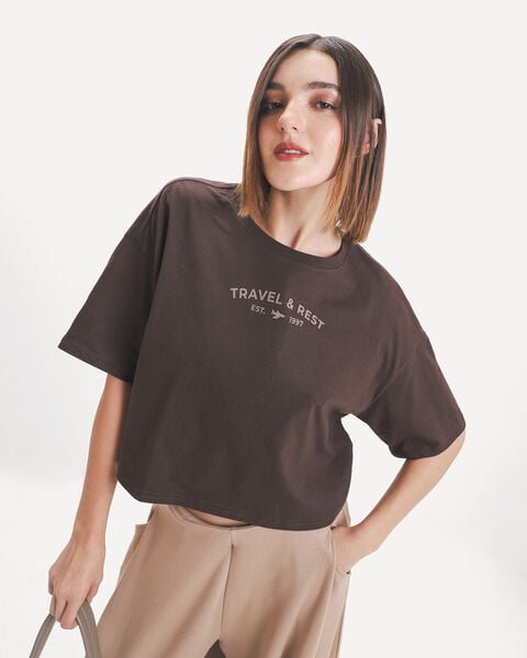 Playera Boxy Caf&eacute;