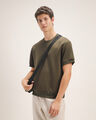 Playera Textura Fit Relaxed,OLIVO