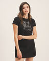 Playera Estampada Café,NEGRO