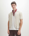 Camisa De Punto Beige,CRUDO