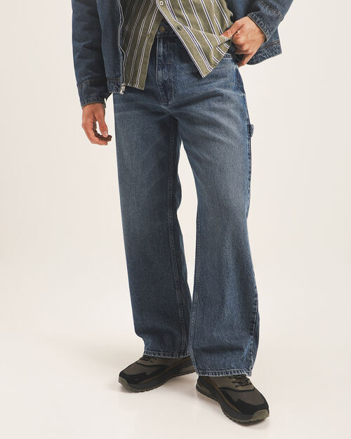 Jeans Fit Baggy Azul