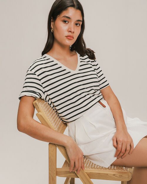Playera Manga Corta Rayas