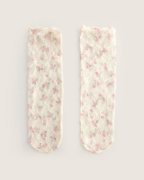 Calcetines Encaje Flores