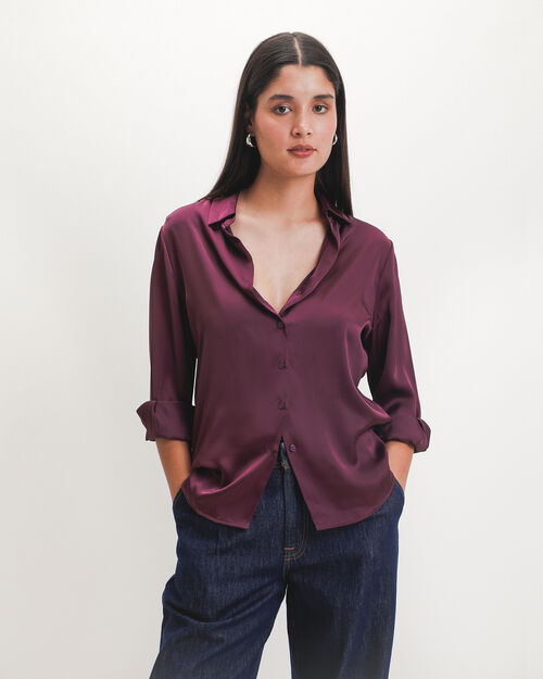 Camisa Satinada Relaxed