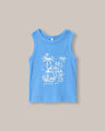Tank Top Estampada Azul,AZUL P1