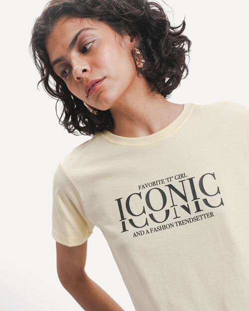 Playera Amarilla Estampada
