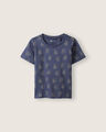 Playera Beige Manga Corta,AZUL EMPOLVADO
