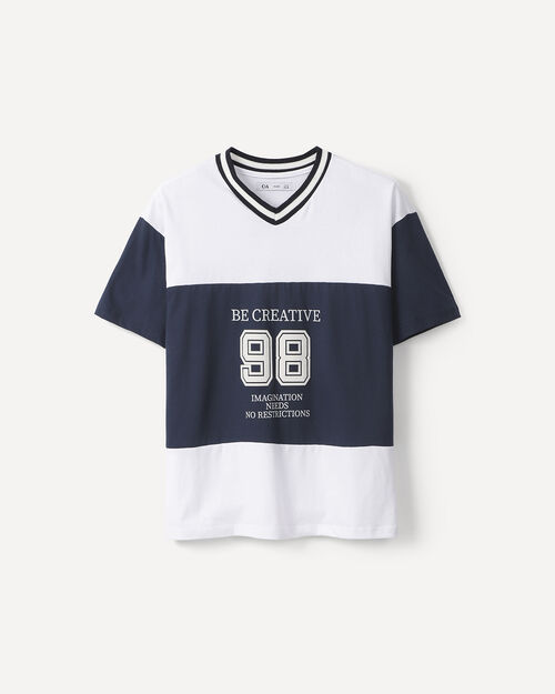 Playera Bloques Azul