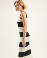 Vestido Midi Rayas,BLANCO HUESO