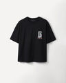 Playera Oversize Blanca,NEGRO