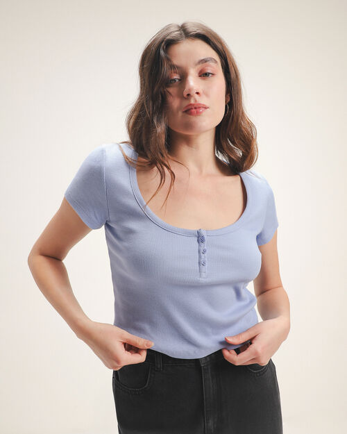 Crop Top Azul